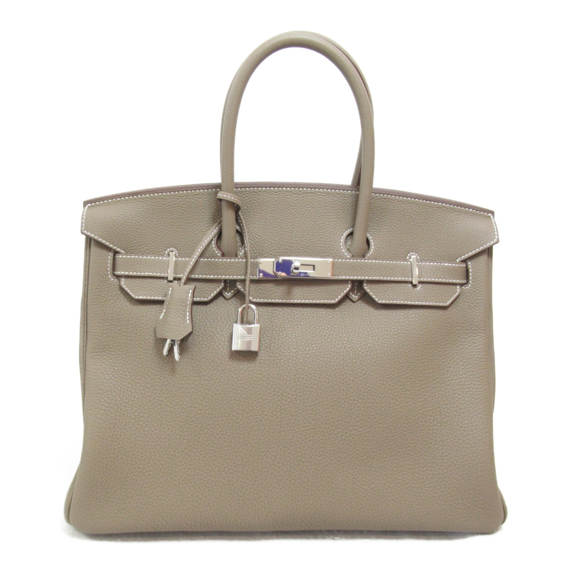 HERMES Birkin 35 handbag Brown Etoupe Grey Togo leather leather