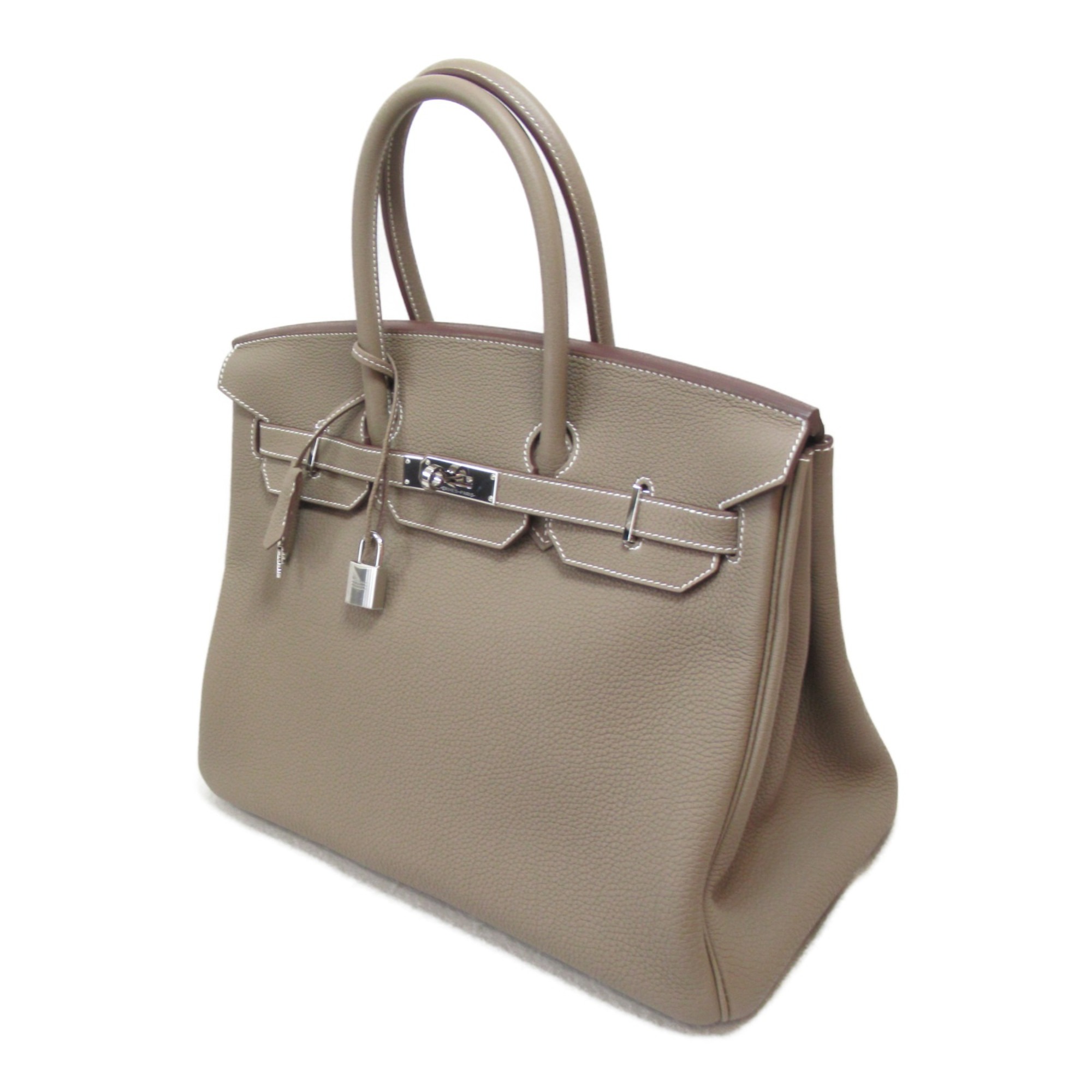 HERMES Birkin 35 handbag Brown Etoupe Grey Togo leather leather