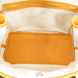 HERMES Garden Party PM Tote Bag Orange Country leather leather