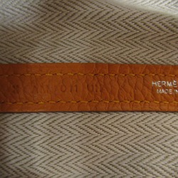 HERMES Garden Party PM Tote Bag Orange Country leather leather