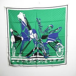 HERMES Carre90 Green silk