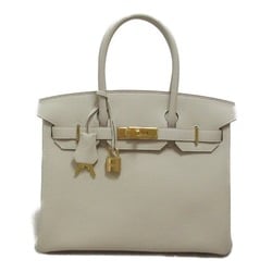 HERMES Birkin 30 handbag White Craie Togo leather leather