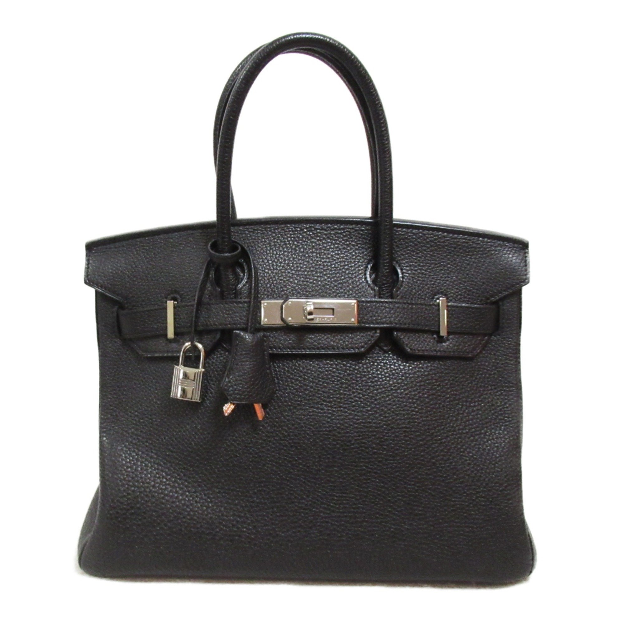 HERMES Birkin 30 Black handbag Black Noir Togo leather leather