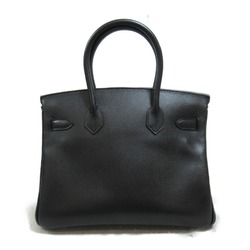 HERMES Birkin 30 Black handbag Black Noir Epsom leather