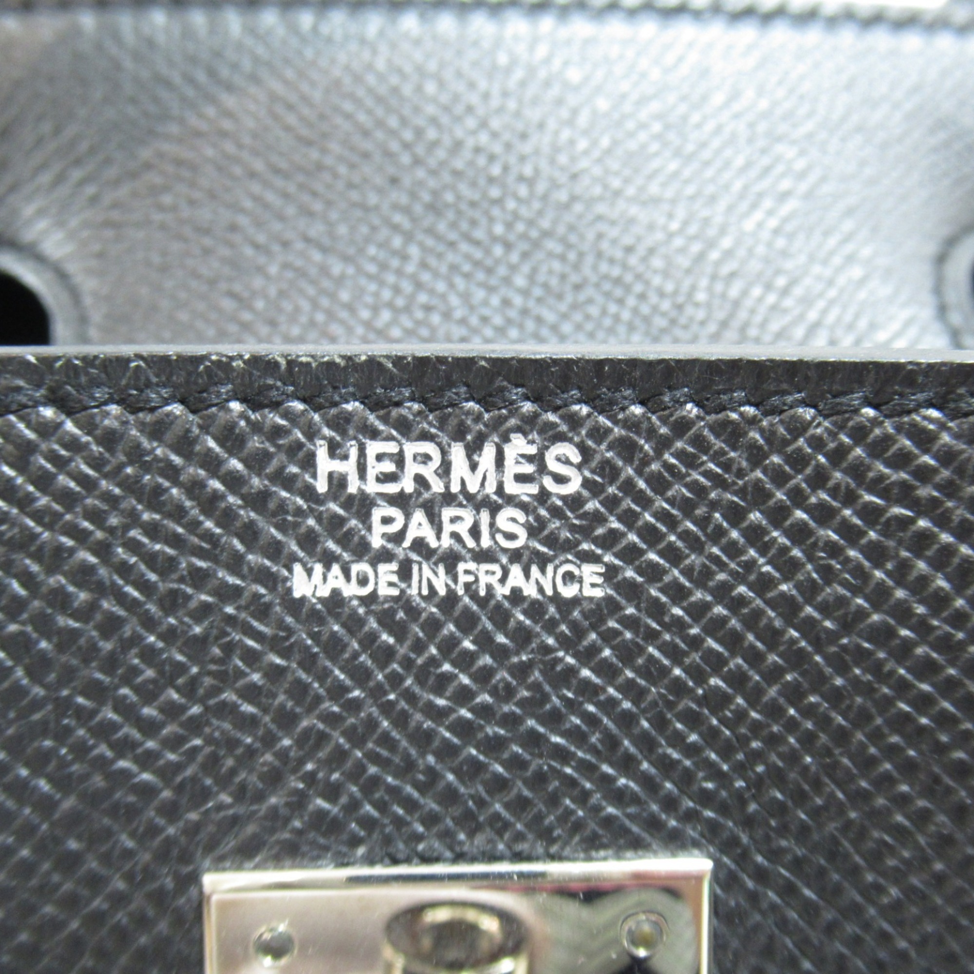 HERMES Birkin 30 Black handbag Black Noir Epsom leather