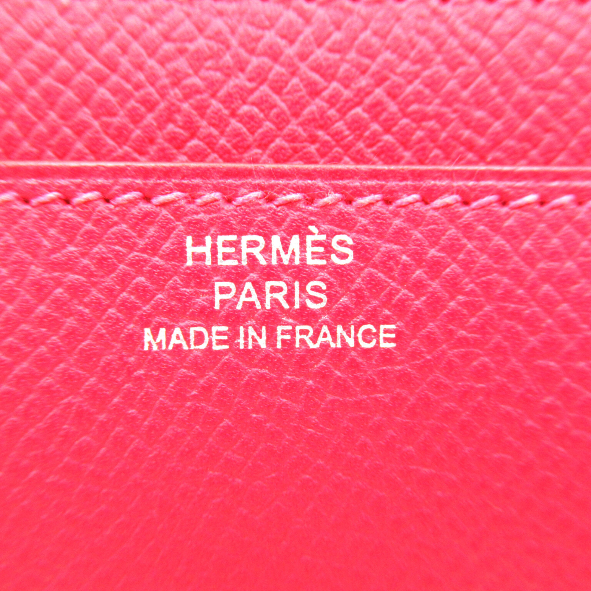 HERMES Constance Long Red Rouge casaque Epsom leather