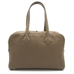 HERMES Victoria 36 Gray Etoupe Grey Taurillon Clemence leather