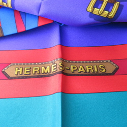 HERMES Carre90 Navy silk