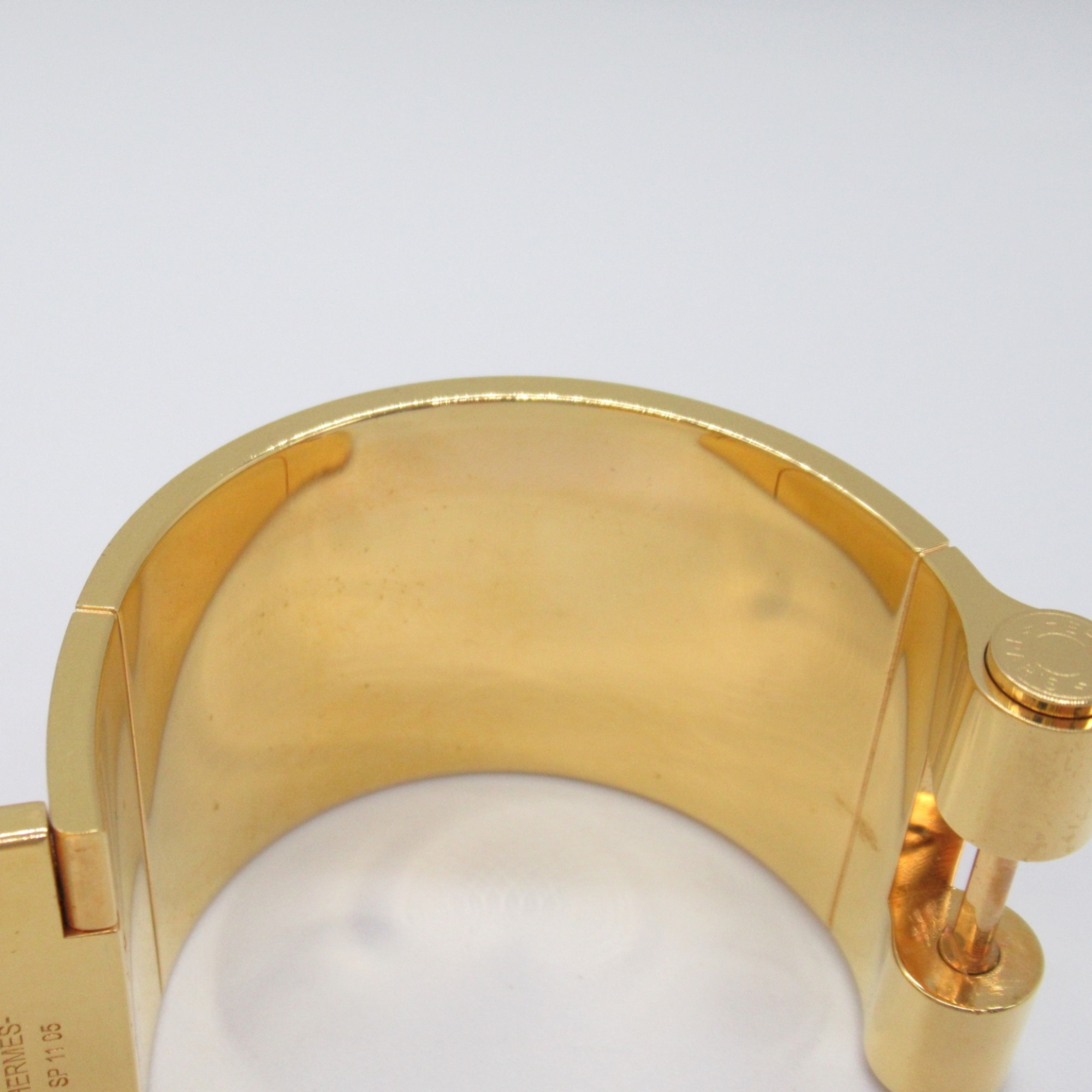 HERMES Charniere bangle Pink Gold Plated enamel