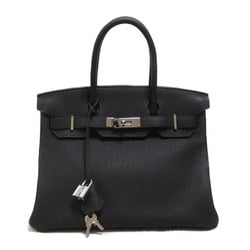 HERMES Birkin 30 handbag Black Noir Togo leather leather