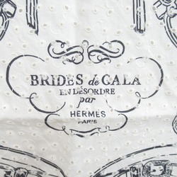 HERMES Carre70 Scalf White silk