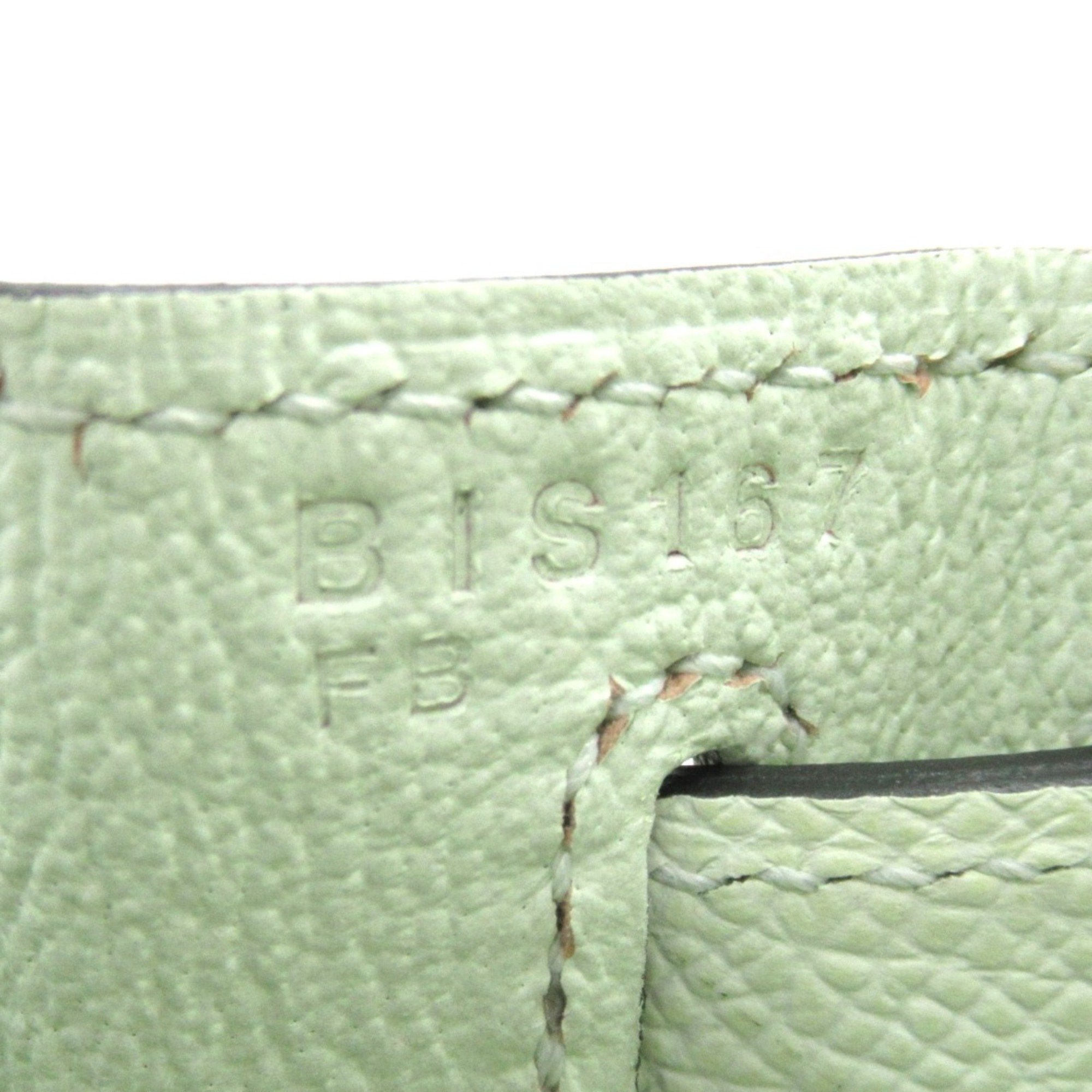 HERMES Kelly 28 Vert Fizz Outer Stitch Handbag Green Vert Fizz Epsom leather