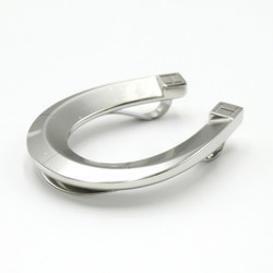 HERMES Horseshoe Money Clip Silver metal