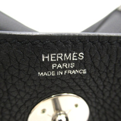 HERMES Lindy 26 Black Noir Taurillon Clemence Calfskin (cowhide)