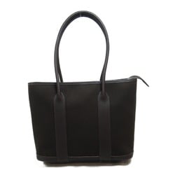 HERMES Garden Zip PM Tote Bag Brown Dark brown leather Towar Officche