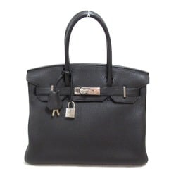 HERMES Birkin 30 Black handbag Black Noir Togo leather leather