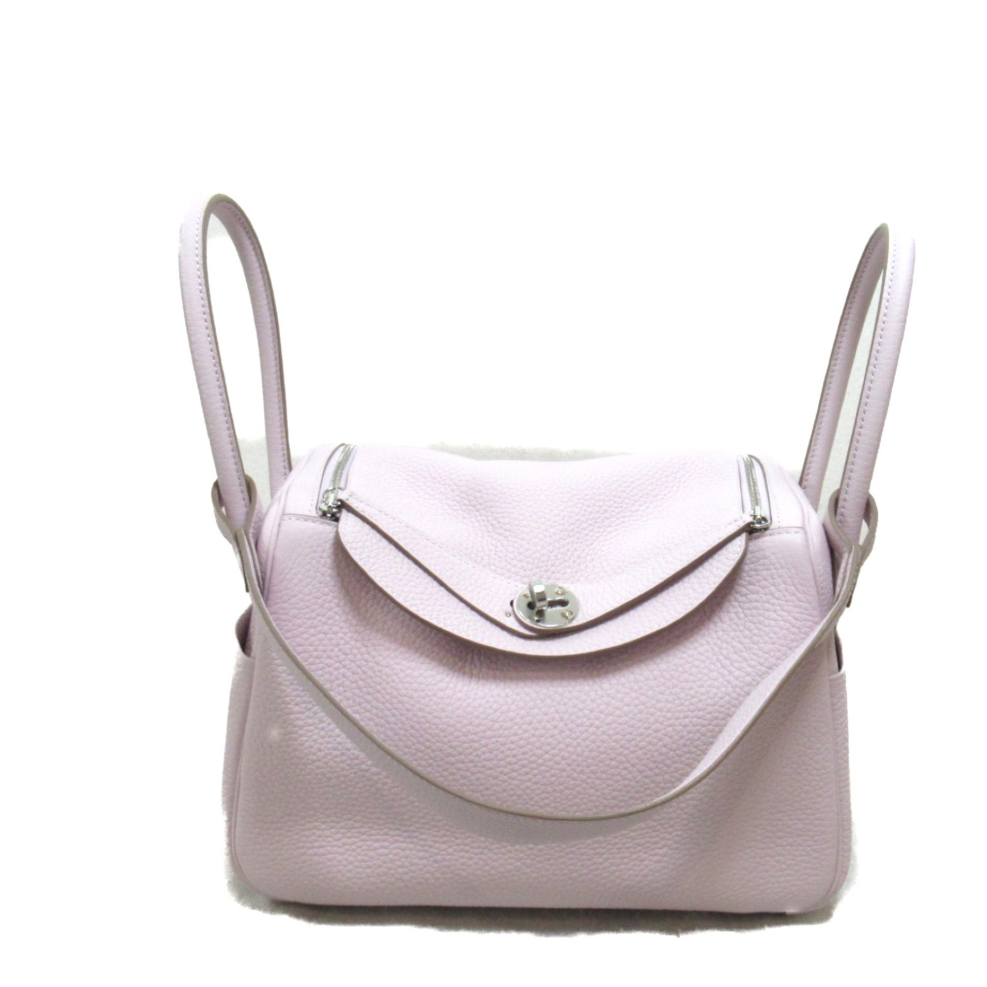 HERMES Lindy 26 Mauve Pale Shoulder Bag Purple mauve pail Taurillon Clemence leather