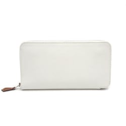 HERMES azap silk in long White New White Ever color leather