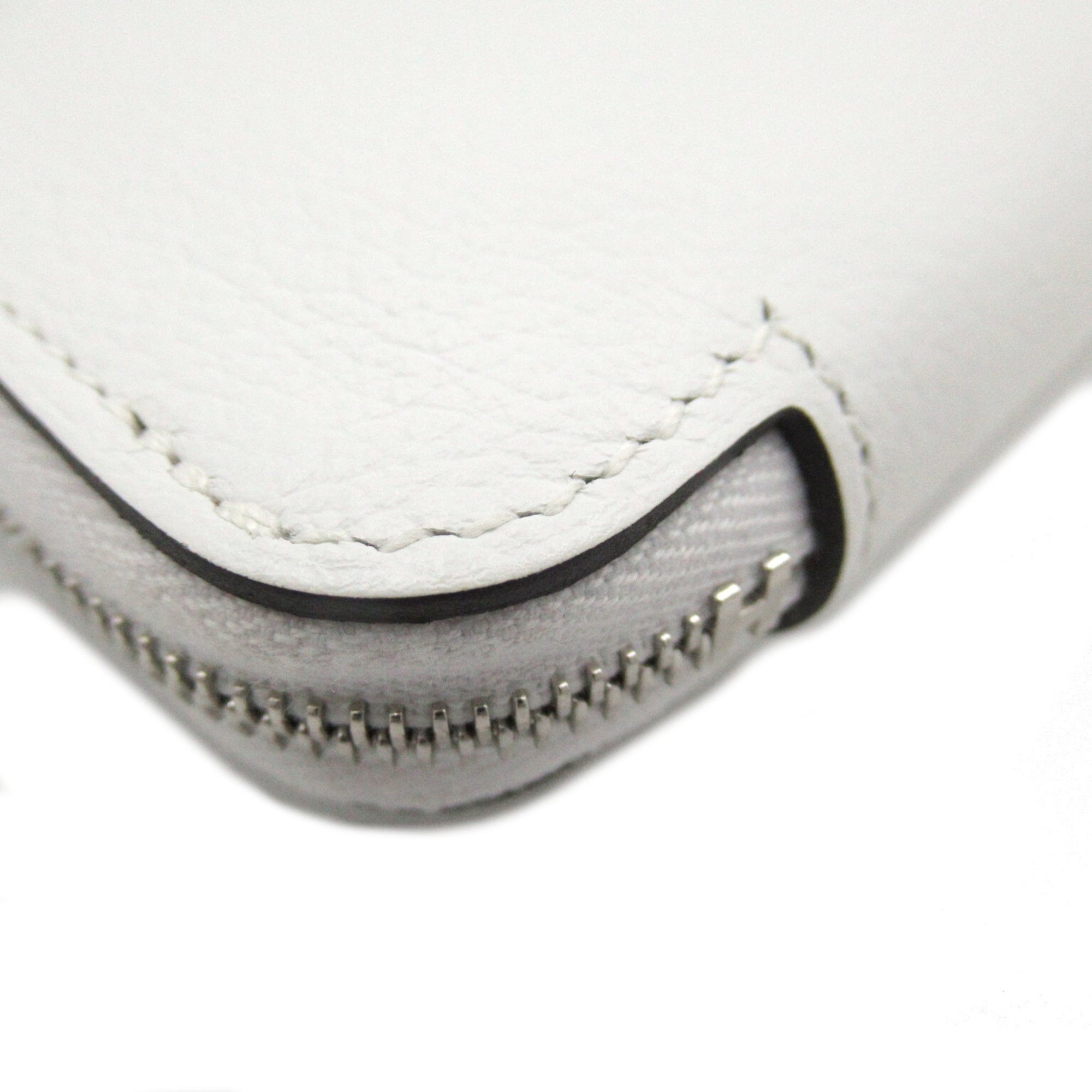 HERMES azap silk in long White New White Ever color leather