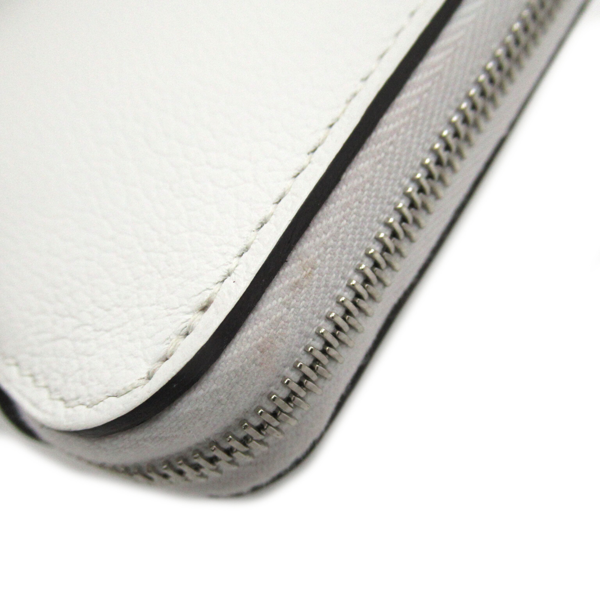 HERMES azap silk in long White New White Ever color leather