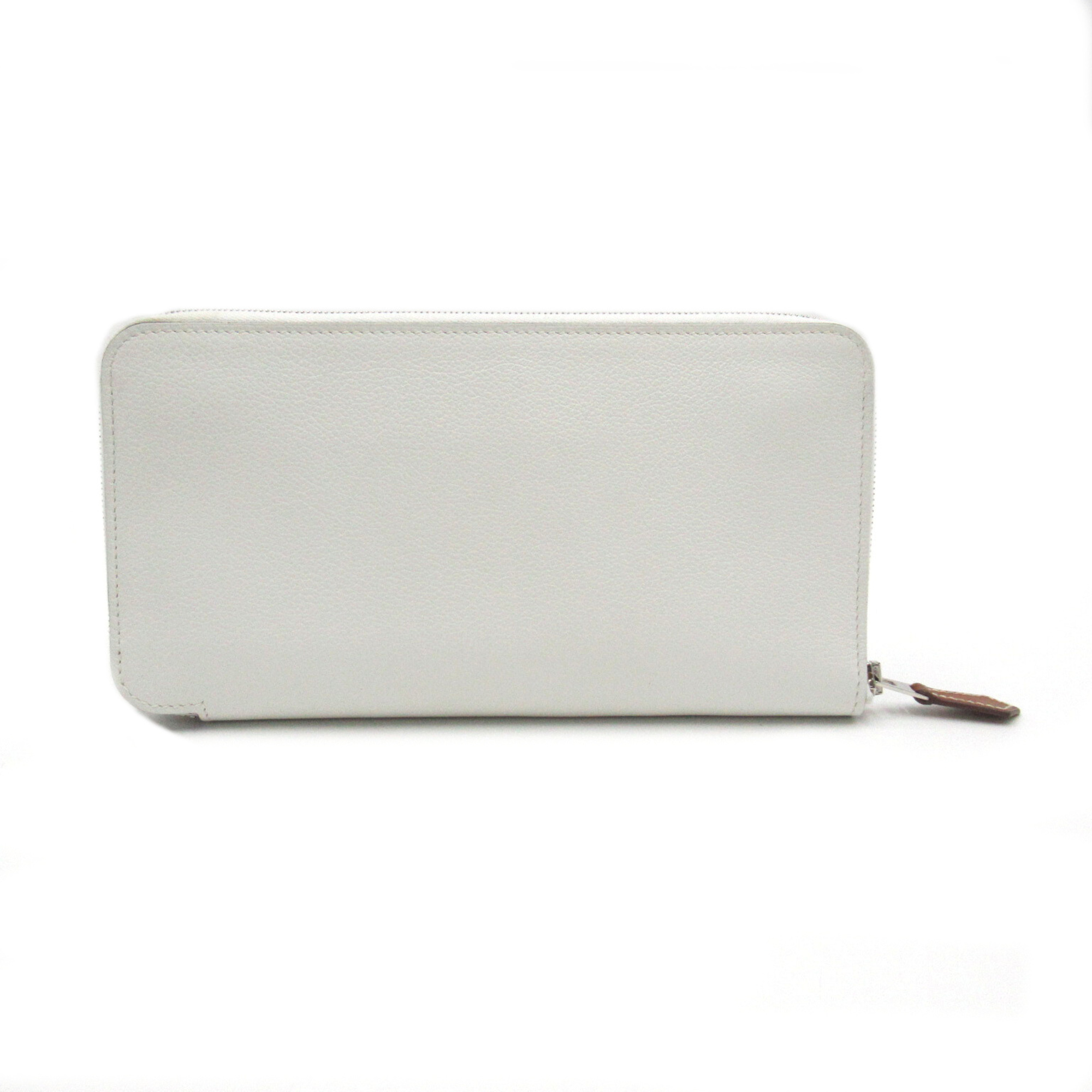 HERMES azap silk in long White New White Ever color leather