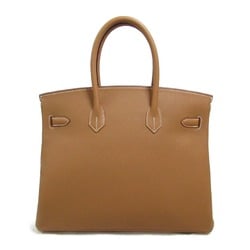 HERMES Birkin 35 handbag Brown Gold Togo leather leather