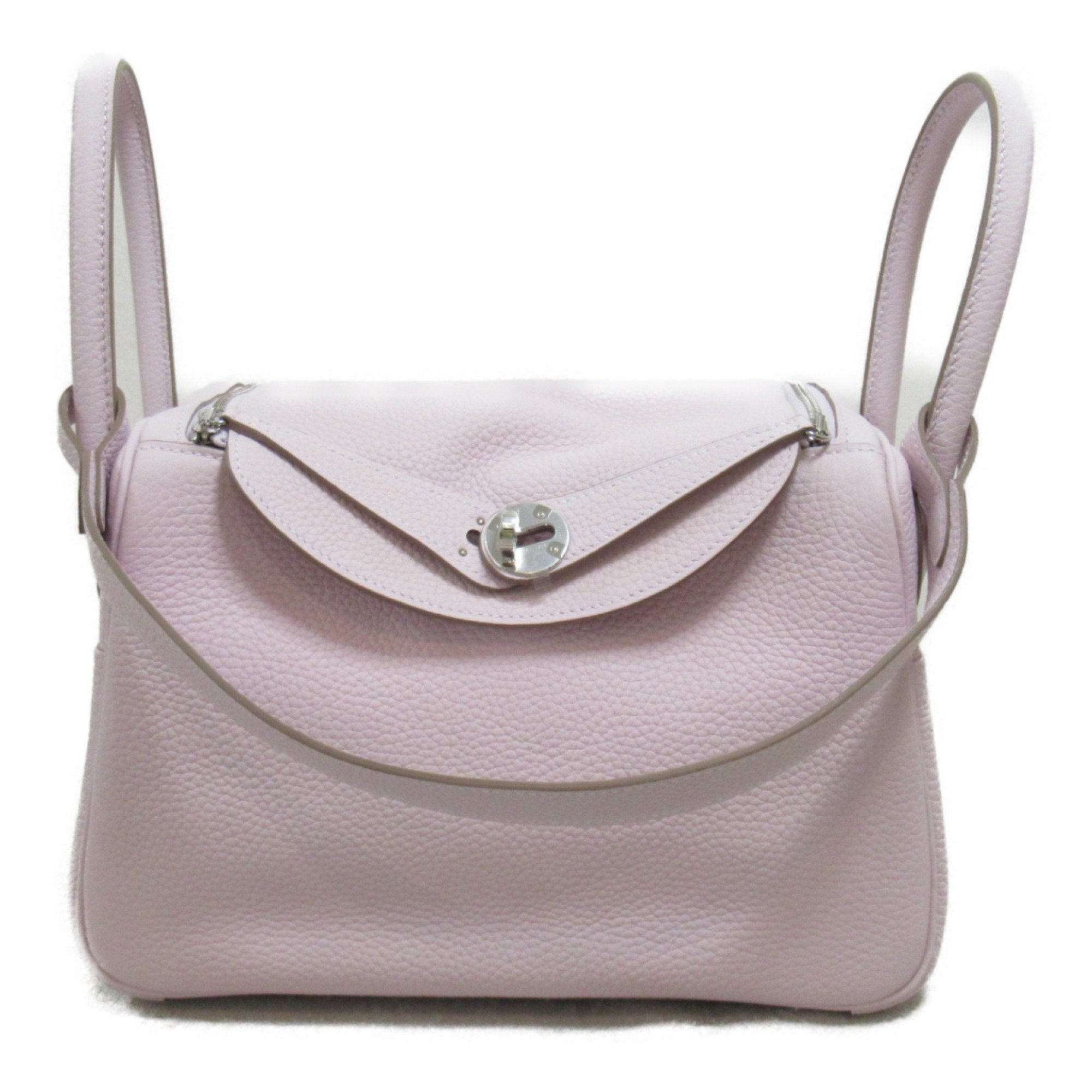 HERMES Lindy 26 Verso Mauve Pale Shoulder Bag Purple mauve pail Taurillon Clemence leather