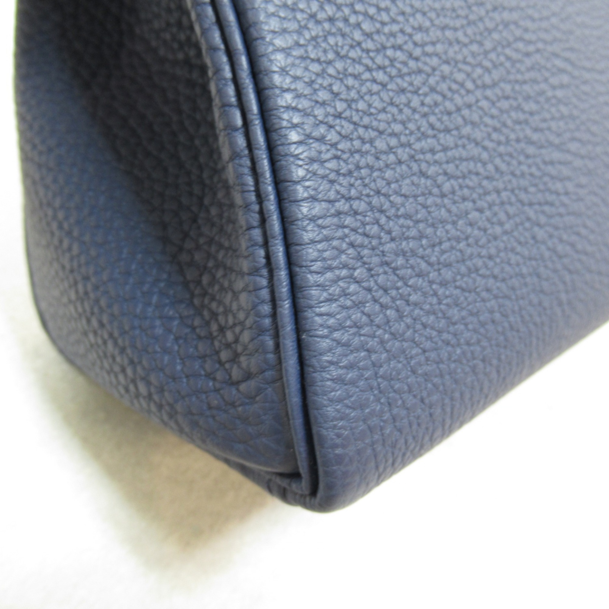 HERMES Kelly 25 Blue Navy Handbag Inner Stitching Navy Blue navy Togo leather leather