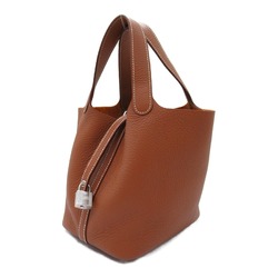 HERMES Picotin Lock PM Gold Brown Gold Taurillon Clemence Calfskin (cowhide)