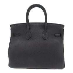 HERMES Birkin 25 Black Noir Togo leather Calfskin (cowhide)