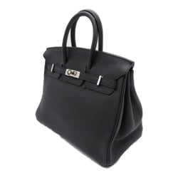 HERMES Birkin 25 Black Noir Togo leather Calfskin (cowhide)