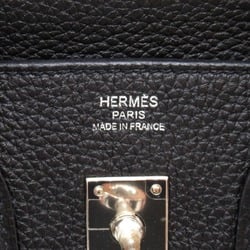 HERMES Birkin 25 Black Noir Togo leather Calfskin (cowhide)