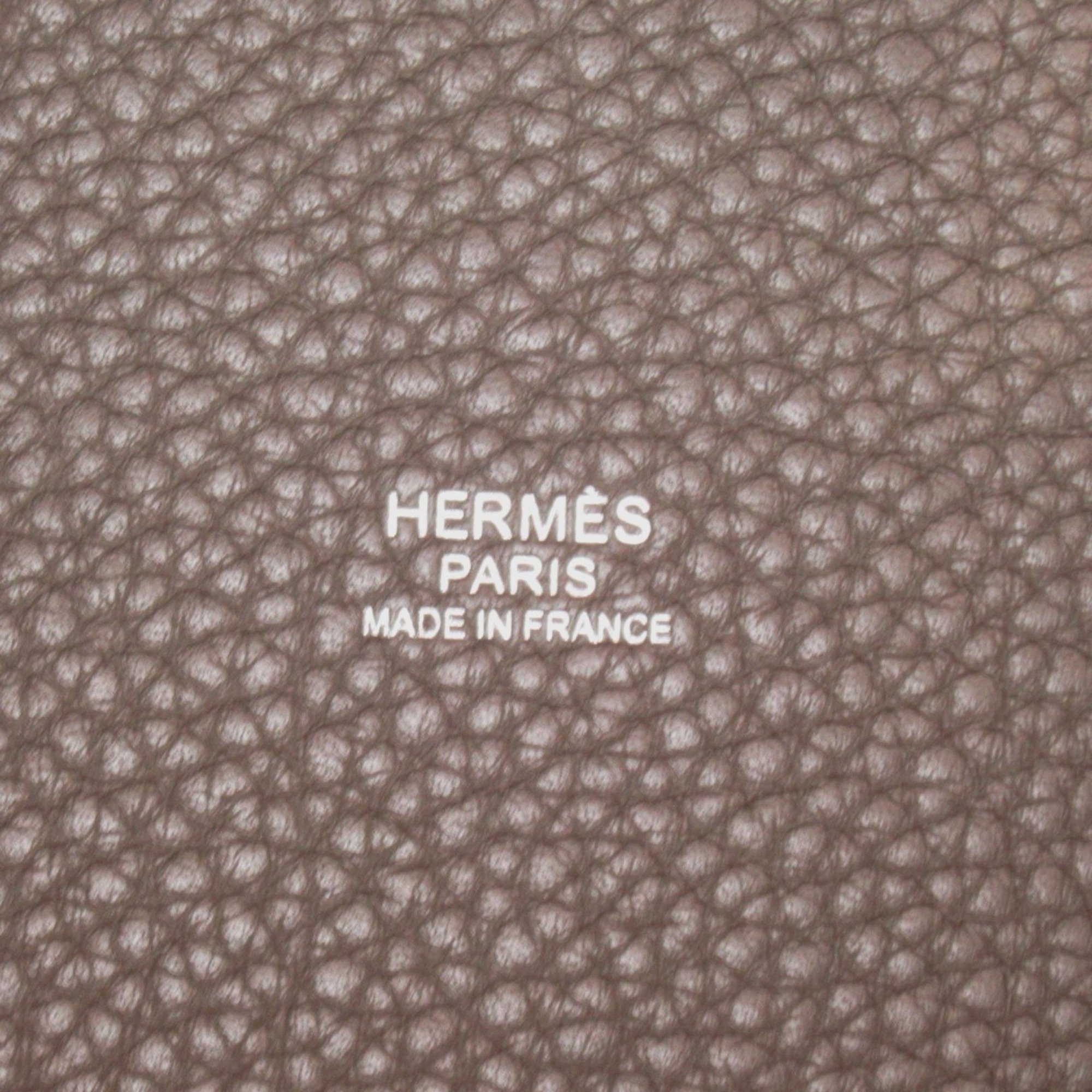 HERMES Picotin Lock PM Taupe Gray Taupe Taurillon Clemence Calfskin (cowhide)