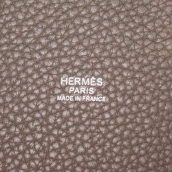 HERMES Picotin Lock PM Taupe Gray Taupe Taurillon Clemence Calfskin (cowhide)