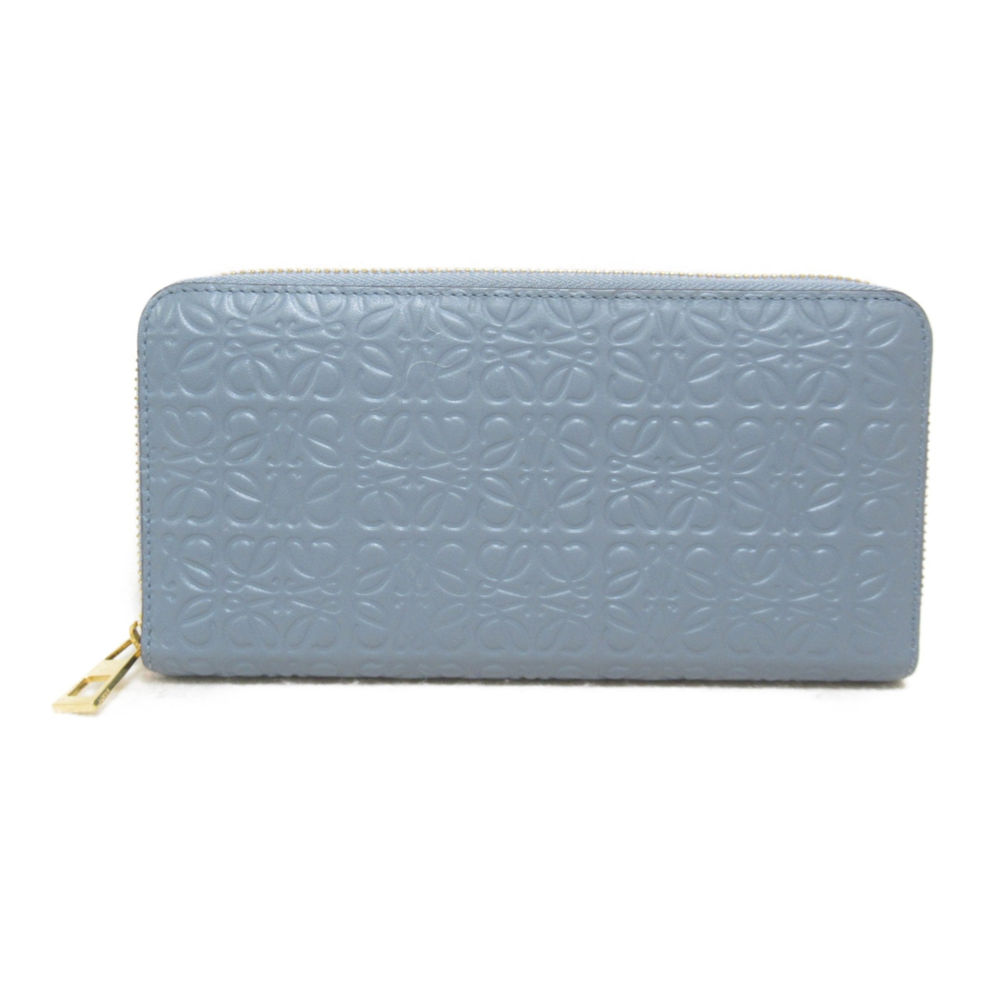 LOEWE Round long wallet Blue leather