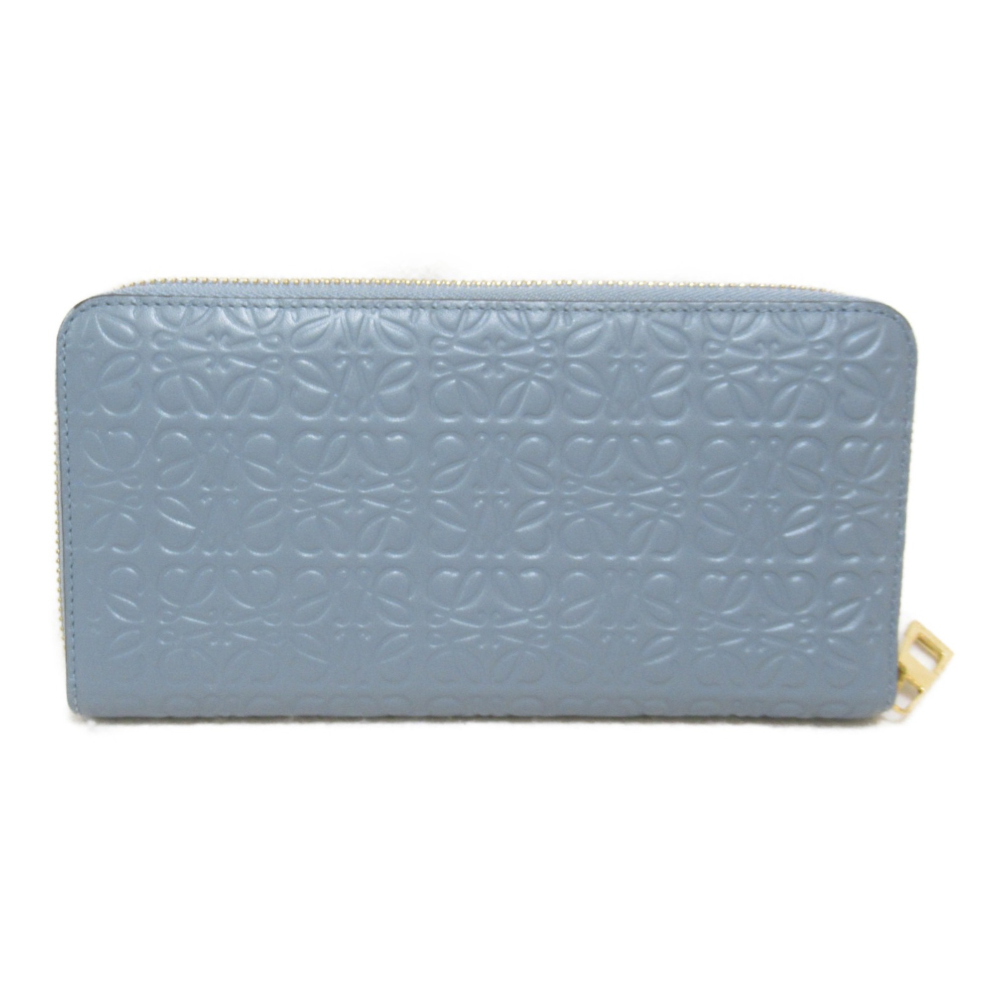 LOEWE Round long wallet Blue leather