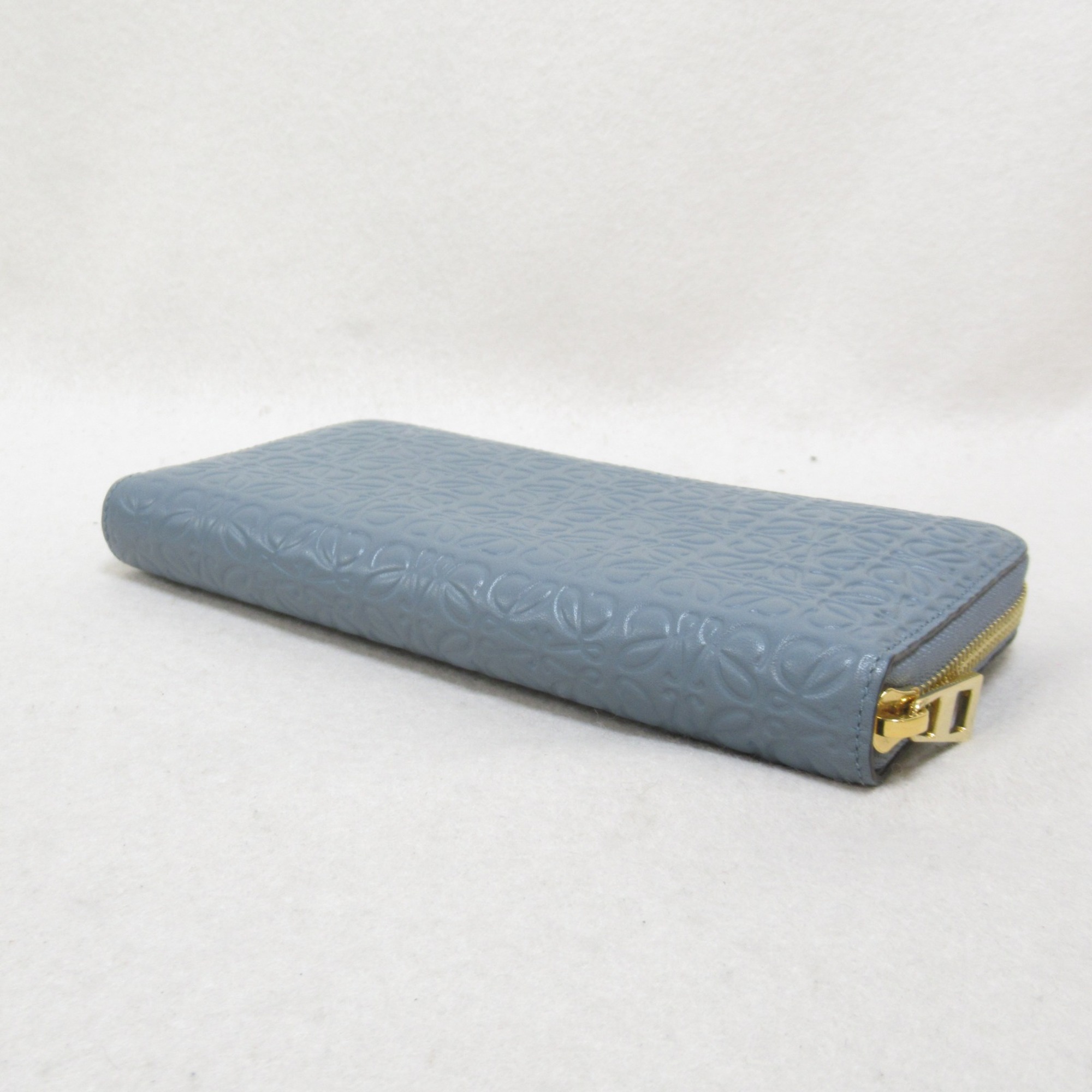 LOEWE Round long wallet Blue leather