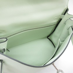 HERMES Kelly 25 Handbag Inseam Green Pastel Green Vaux Swift leather leather