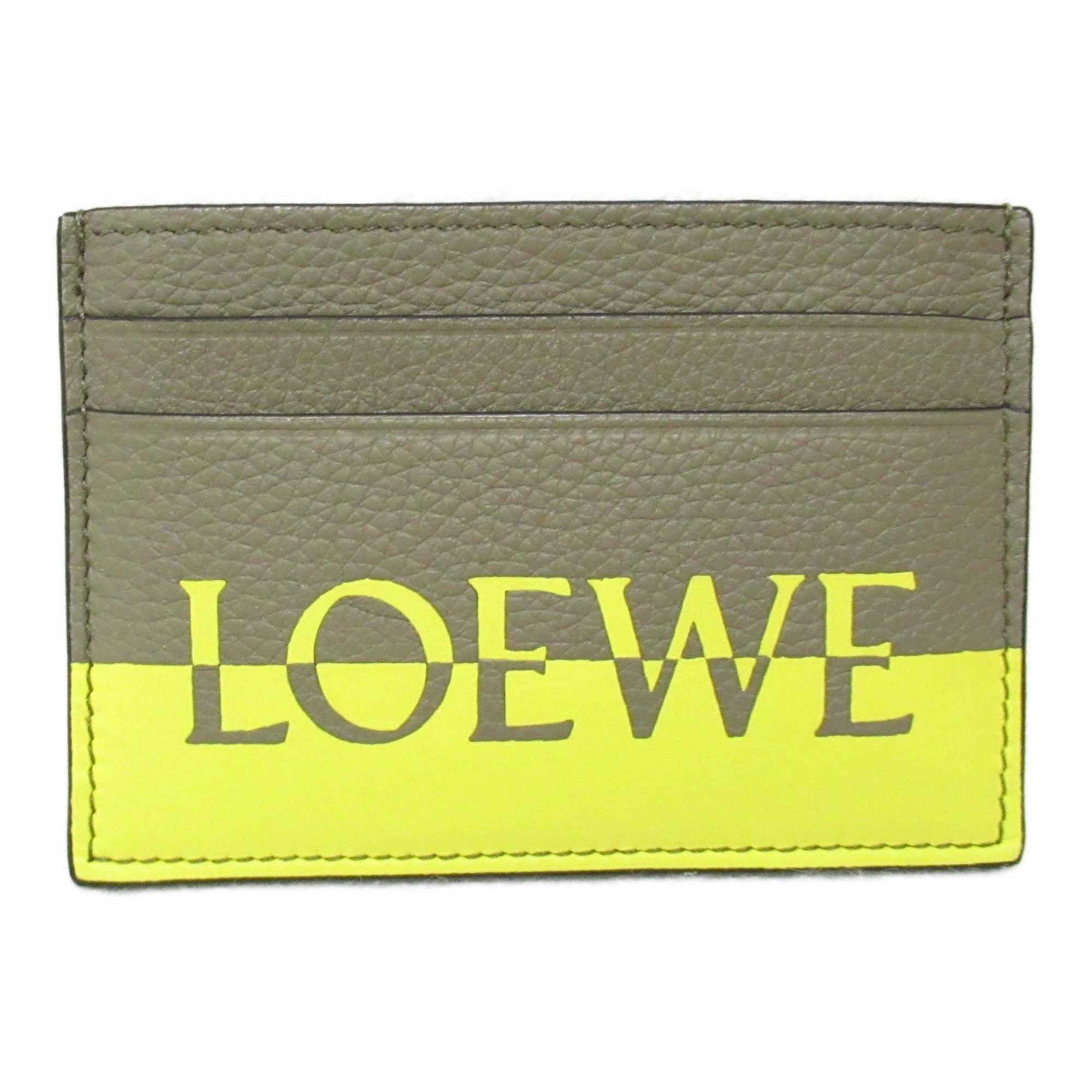 LOEWE Card Case Brown yellow leather C314322X011817