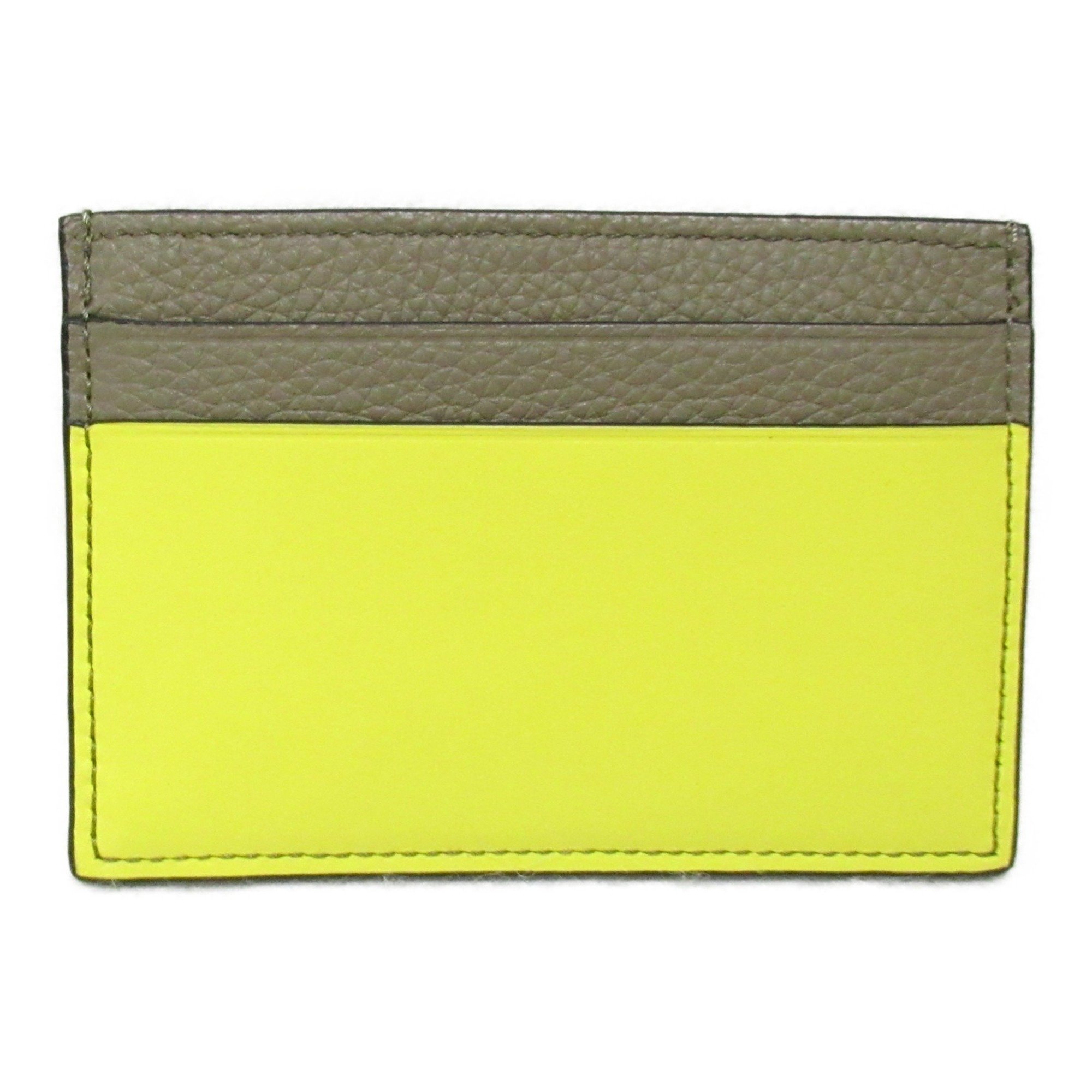 LOEWE Card Case Brown yellow leather C314322X011817