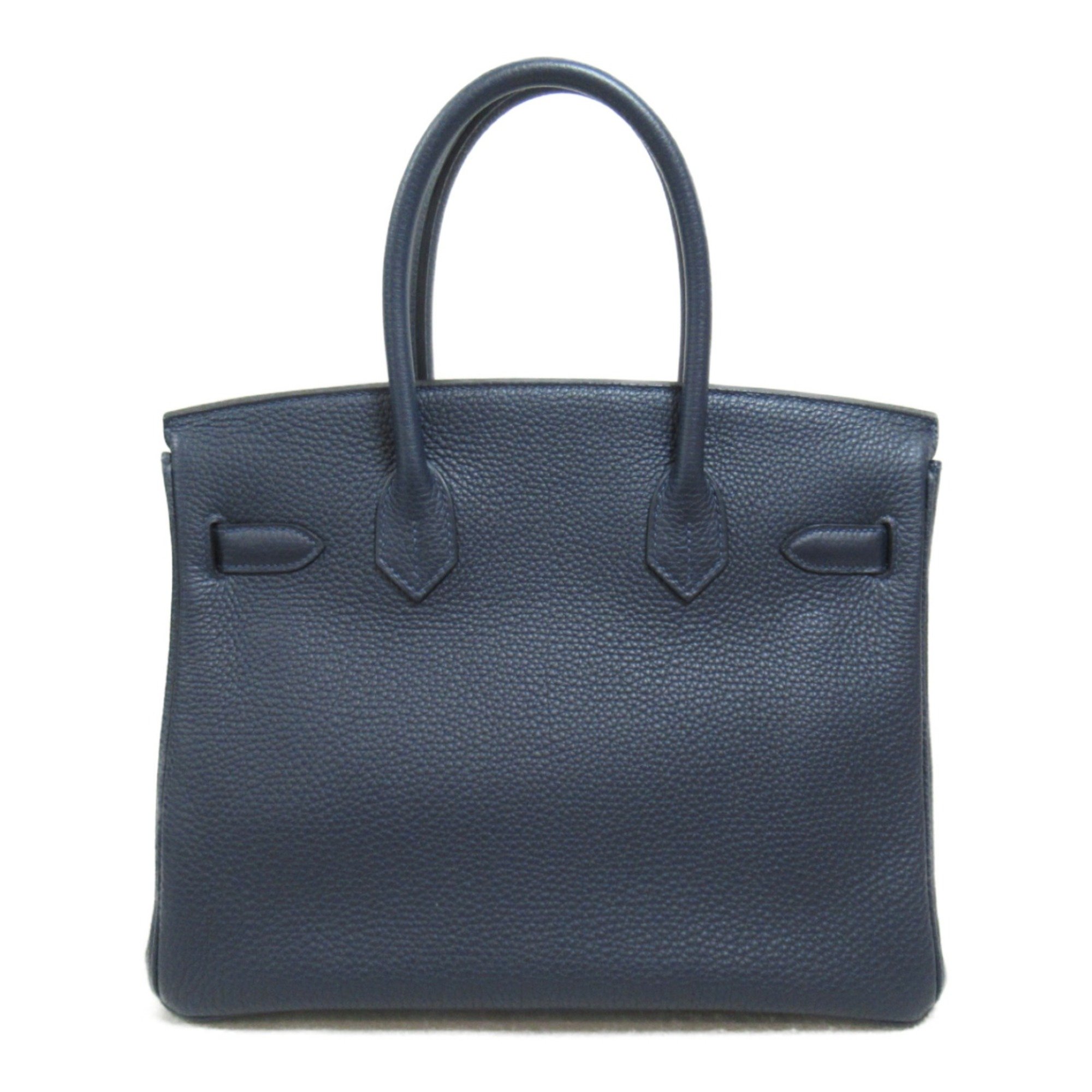 HERMES Birkin 30 handbag Navy Togo leather leather