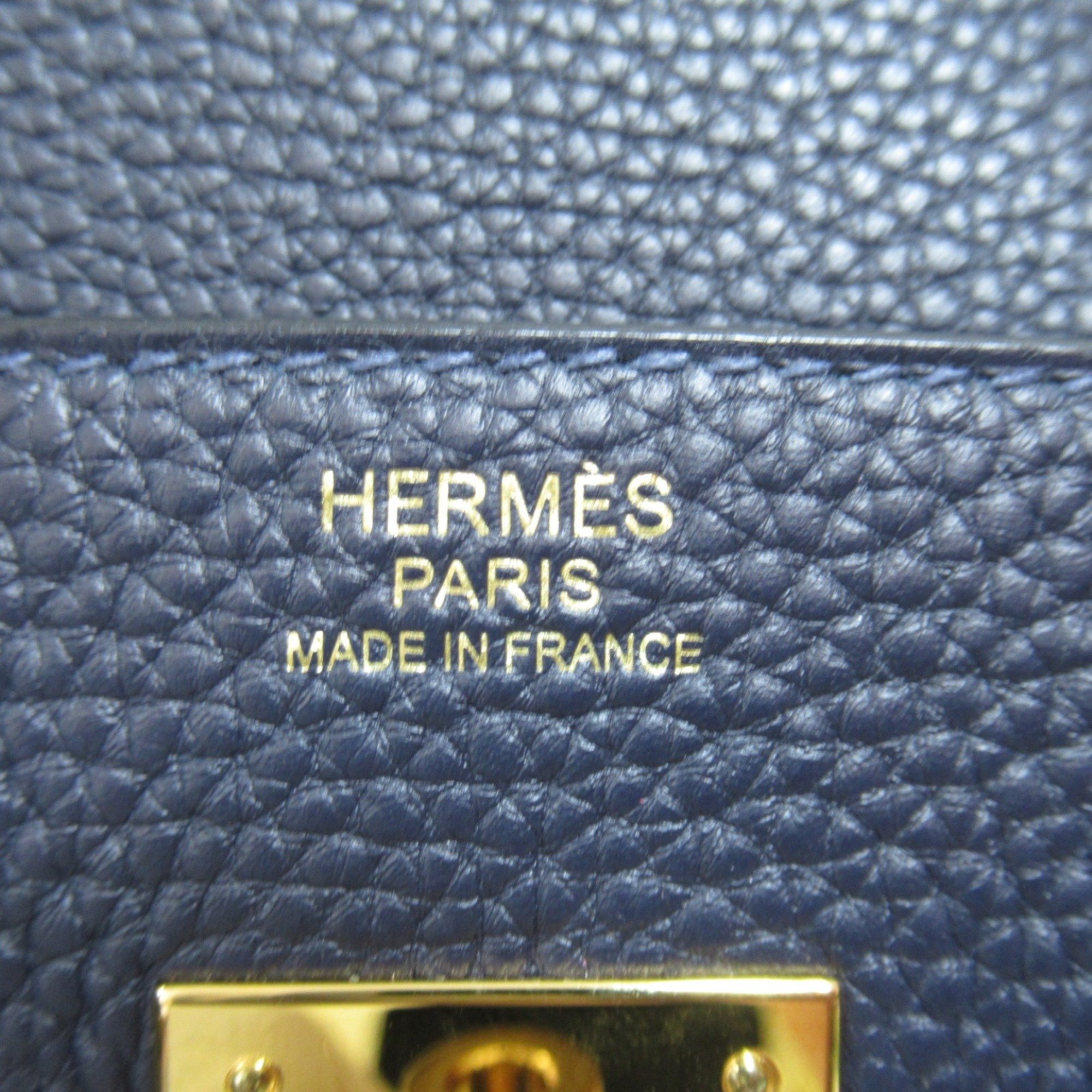 HERMES Birkin 30 handbag Navy Togo leather leather