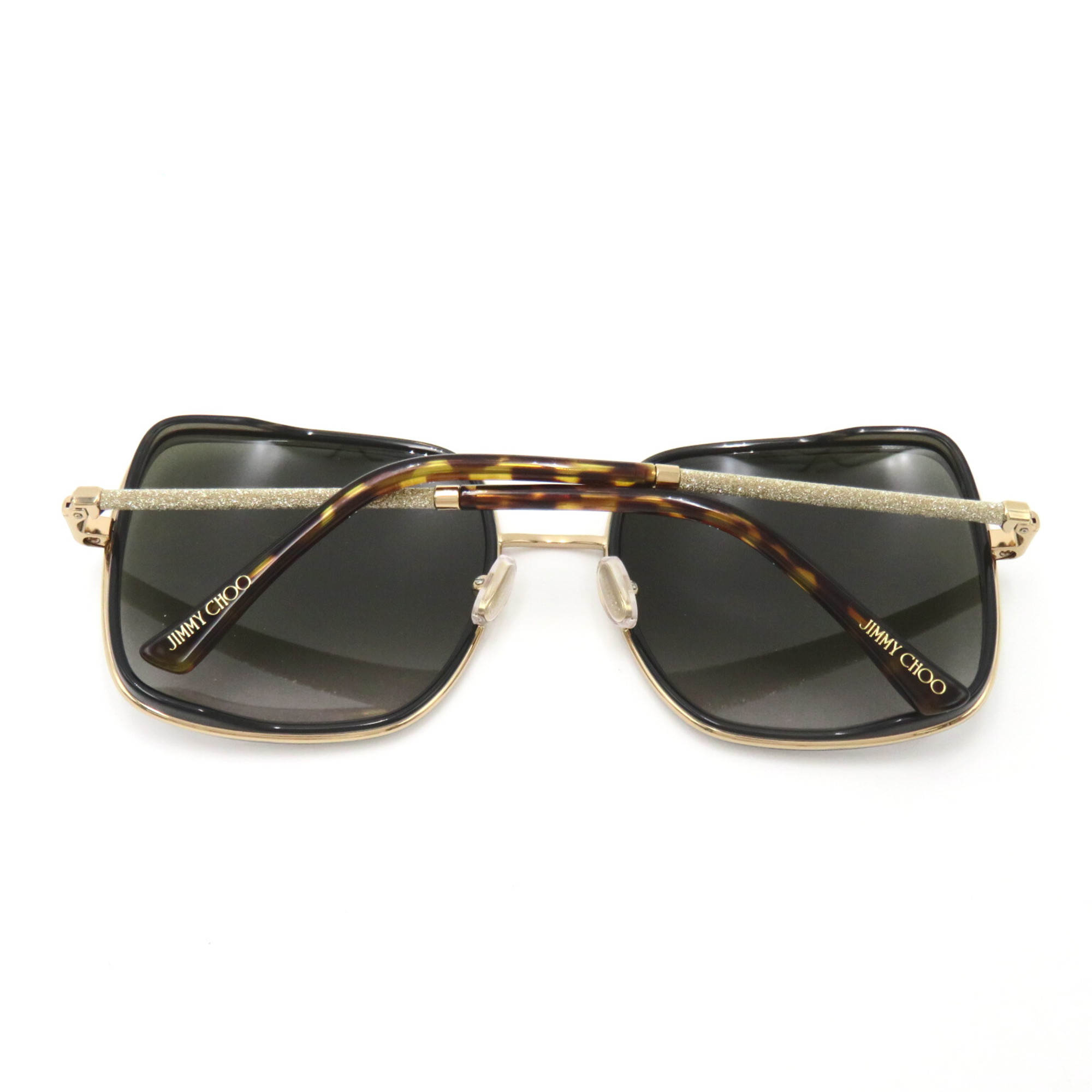 JIMMY CHOO sunglasses Brown Gold Gray Smoke Lens Plastic Stainless Steel JAYLA 01Q/HA