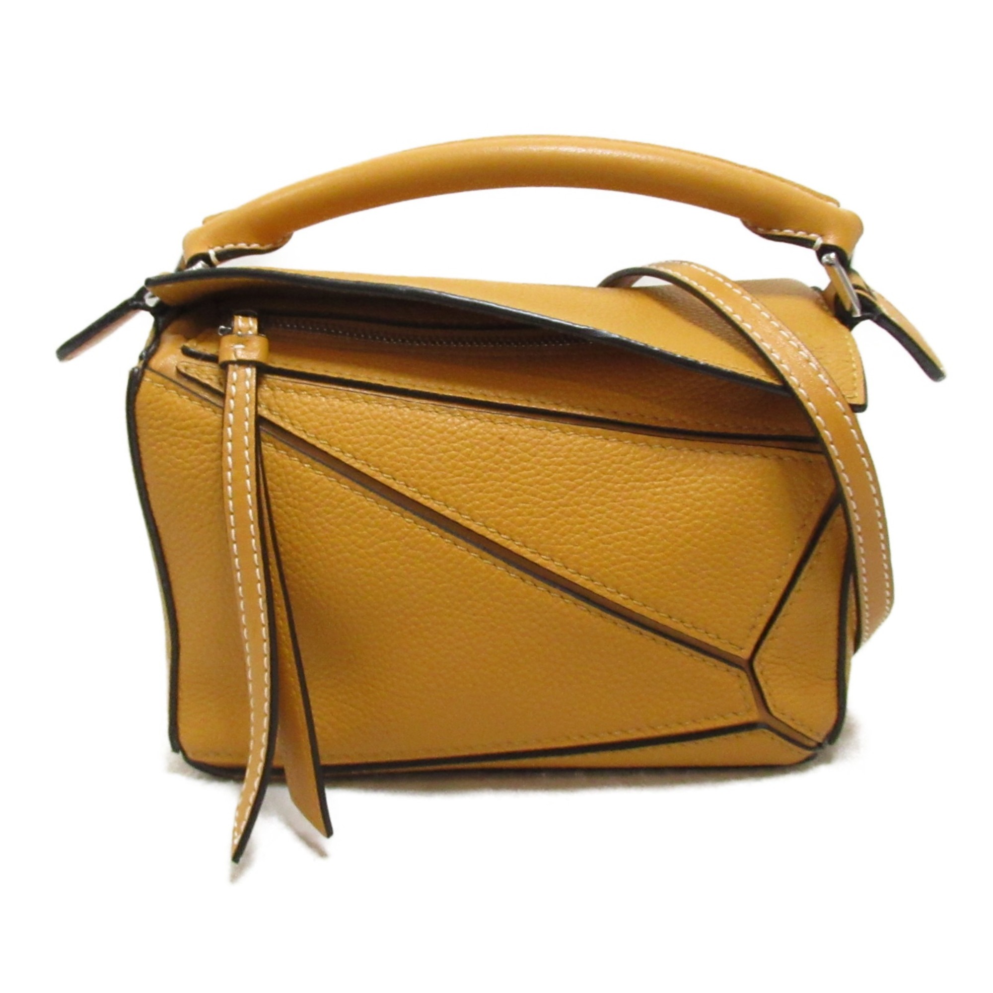 LOEWE Puzzle Bag Mini Shoulder Bag Yellow leather