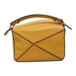 LOEWE Puzzle Bag Mini Shoulder Bag Yellow leather