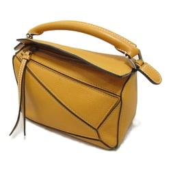 LOEWE Puzzle Bag Mini Shoulder Bag Yellow leather