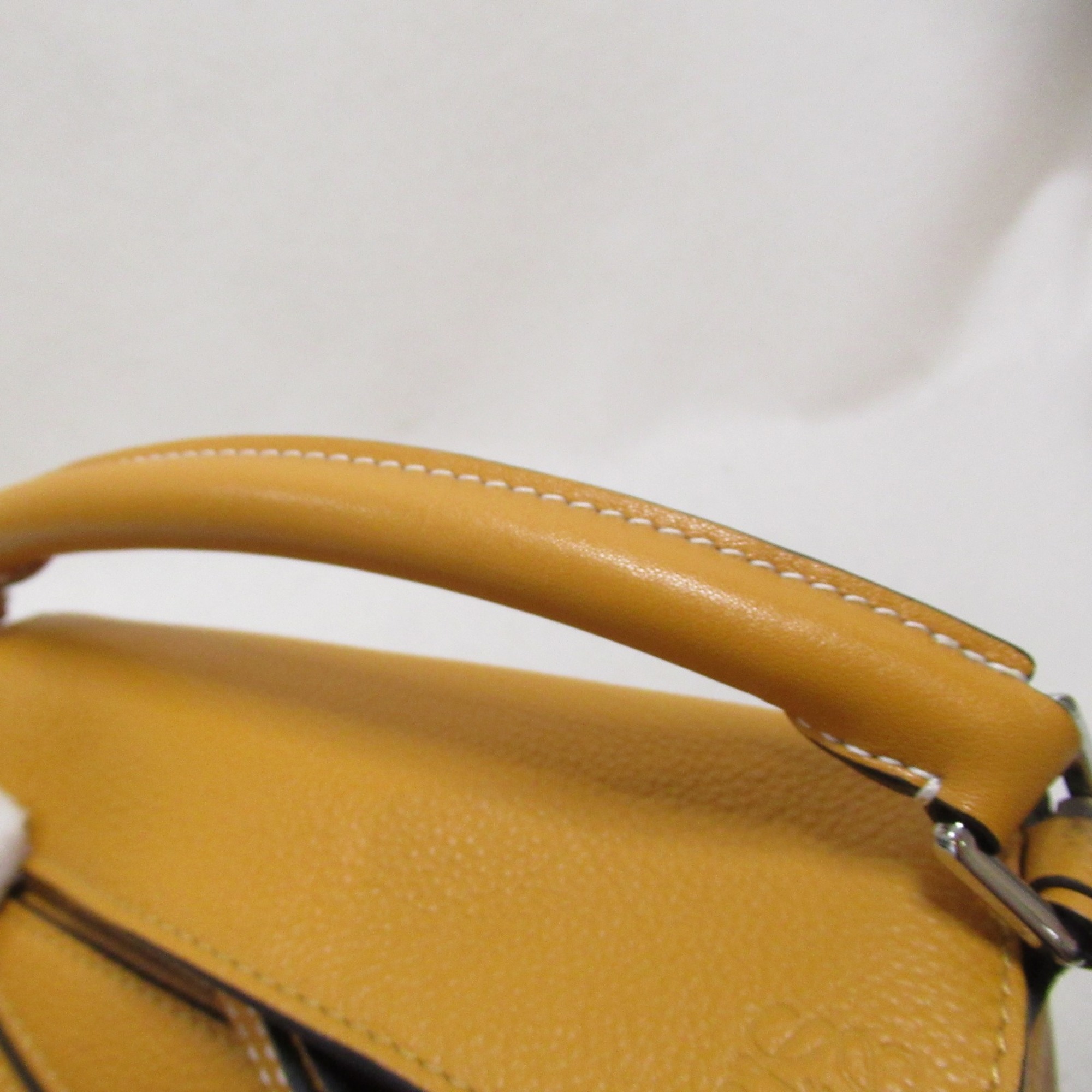 LOEWE Puzzle Bag Mini Shoulder Bag Yellow leather