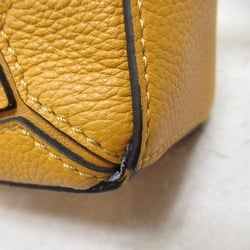 LOEWE Puzzle Bag Mini Shoulder Bag Yellow leather