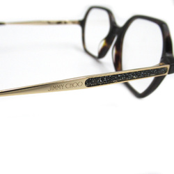 JIMMY CHOO Date Glasses Glasses Frame Brown Gold Stainless Steel Plastic 380/G 086(51)