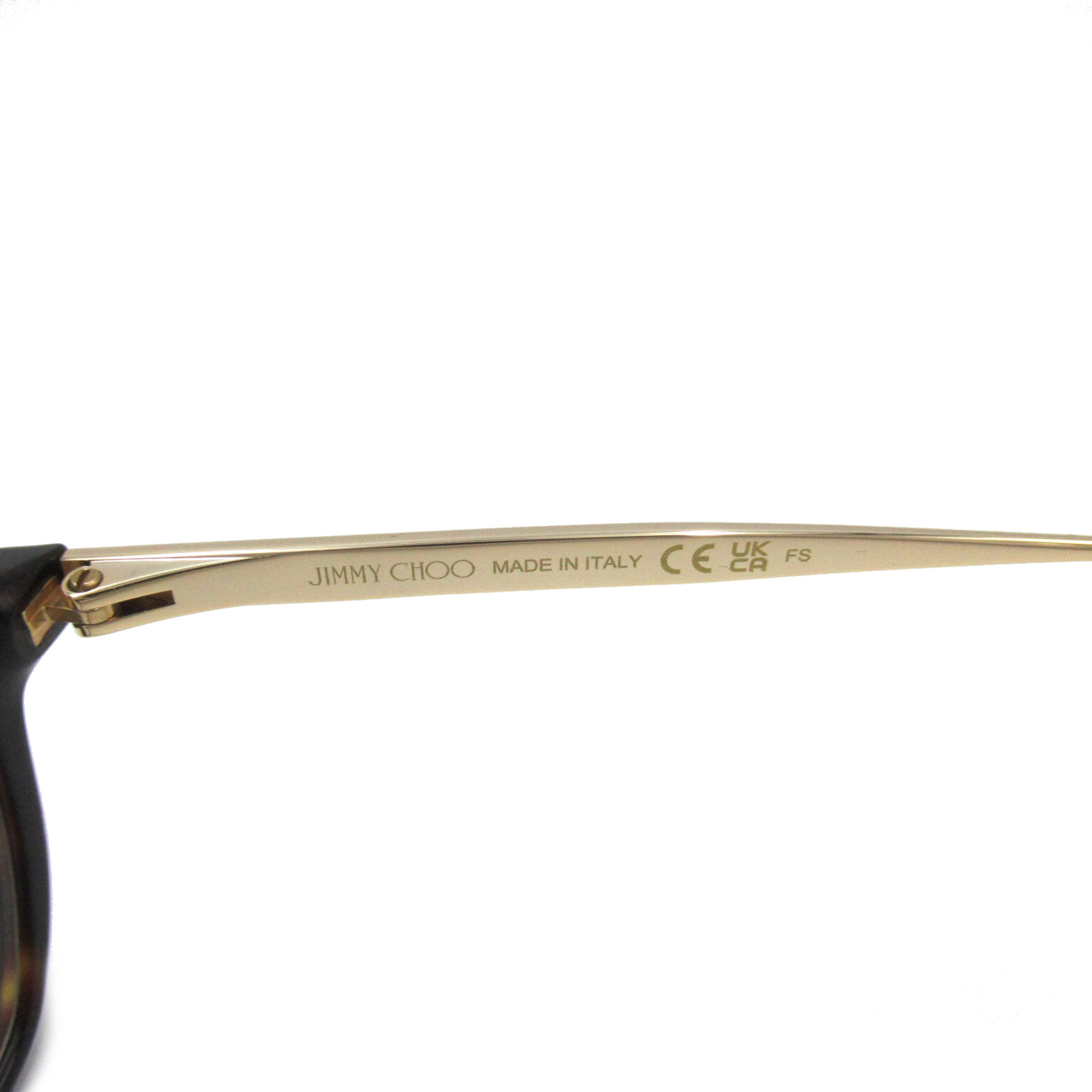 JIMMY CHOO Date Glasses Glasses Frame Brown Gold Stainless Steel Plastic 380/G 086(51)